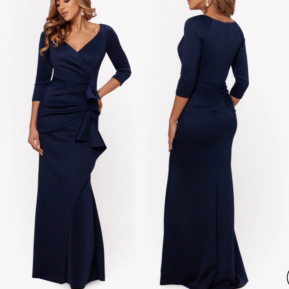 Xscape Navy Blue Maxi Dress - Picture 7 of 8